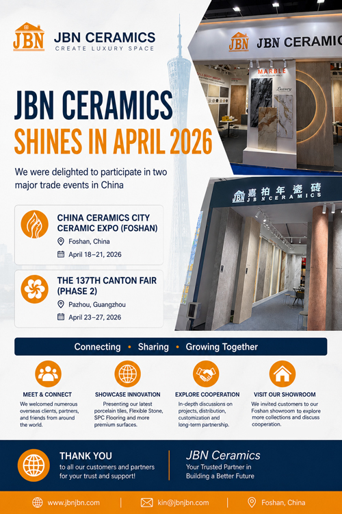 JBN Ceramics participó con éxito en la Feria de Cerámica de Foshan y la Feria de Cantón 2026